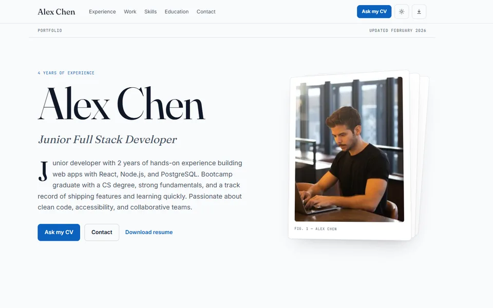 Editorial · 3D Interactive portfolio style preview