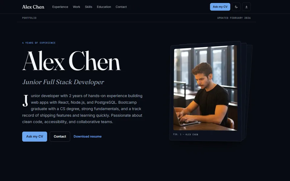 Editorial · 3D Interactive portfolio style preview